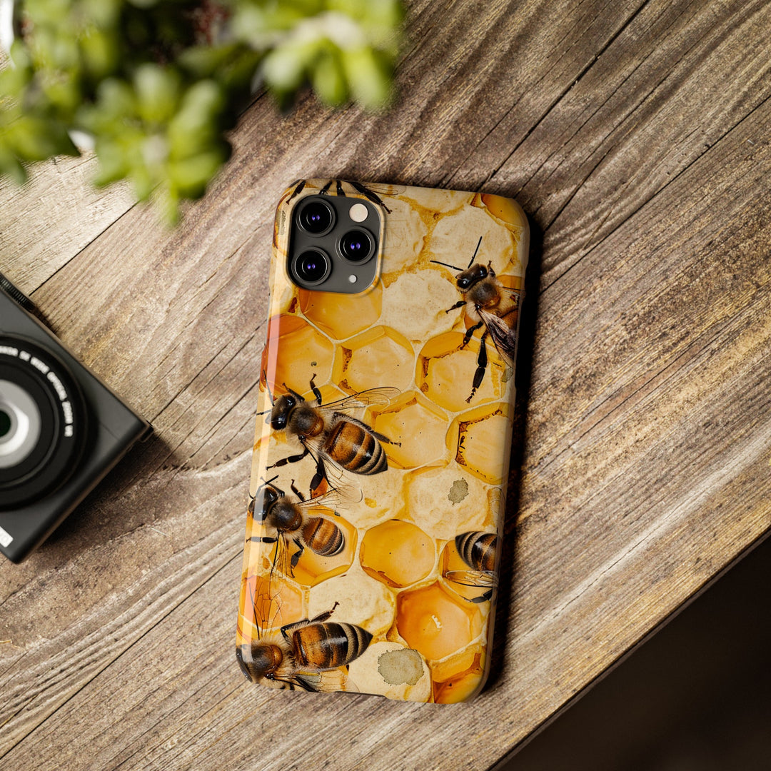 Slim Cute Phone Cases for Iphone - | iPhone 15 Case | iPhone 15 Pro Max Case, Iphone 14 Case, Iphone 14 Pro Max, Iphone 13, Summer Honey Bees - Studio40ParkLane