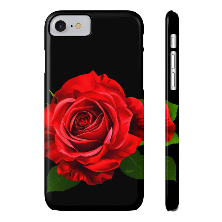 Slim Red Rose Flowers Gift for Her Cute Phone Cases for Iphone 16 Pro Max | iPhone 15 Case | iPhone 15 Pro Max Case, Iphone 14, Iphone 14 Pro Max, Iphone 13 12 11 8 7 - Studio40ParkLane