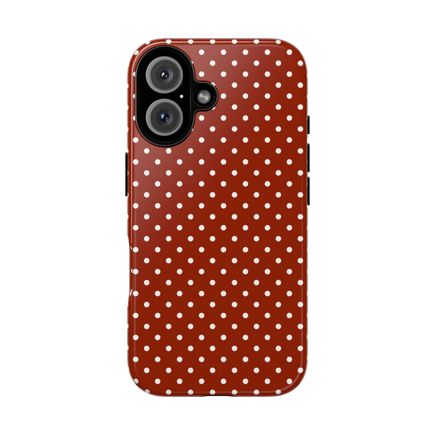 Aesthetic Tough Clay Red Polka Dots Premium Phone Case - For iPhone 17 Pro Max iPhone 16 Pro iPhone 15 Iphone 14 Plus 13 Pro 12 11 10 XR XS - Studio40ParkLane