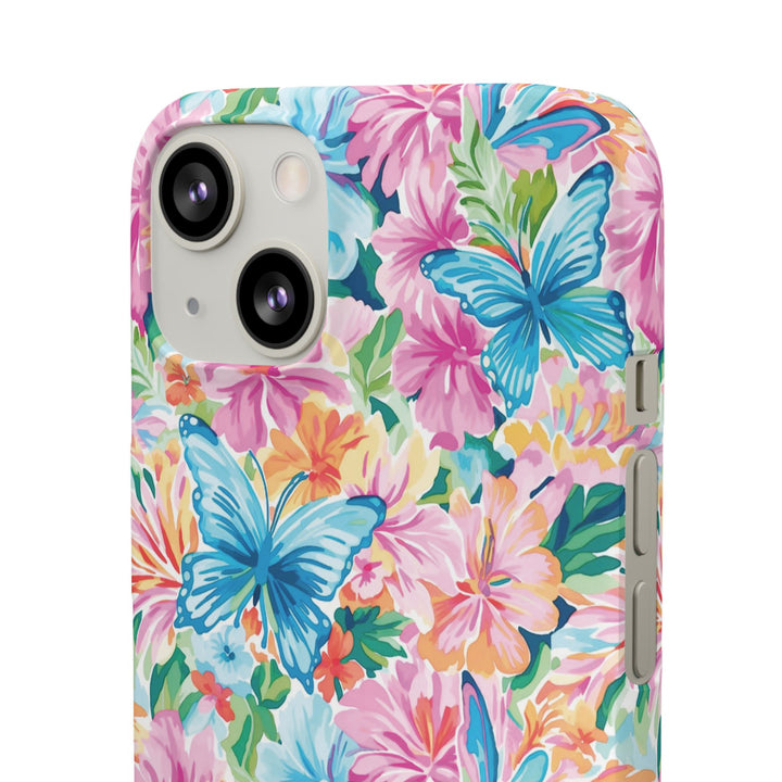 Sleek Snap Butterflies Flowers Cute Phone Case for iPhone 16 15 14 13 12 11 X Xs Max Xr Pro Plus Samsung Galaxy S24 S23 S22 S21 S20 Ultra