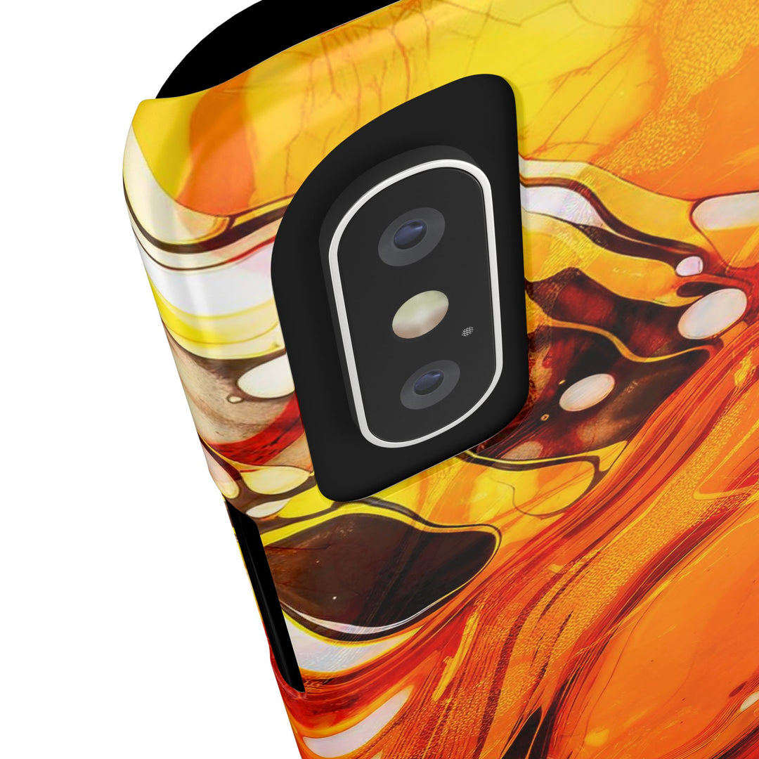 Slim Cute Phone Cases for Iphone - | iPhone 15 Case | iPhone 15 Pro Max Case, Iphone 14 Case, Iphone 14 Pro Max, Iphone 13, Marble Orange Yellow - Studio40ParkLane