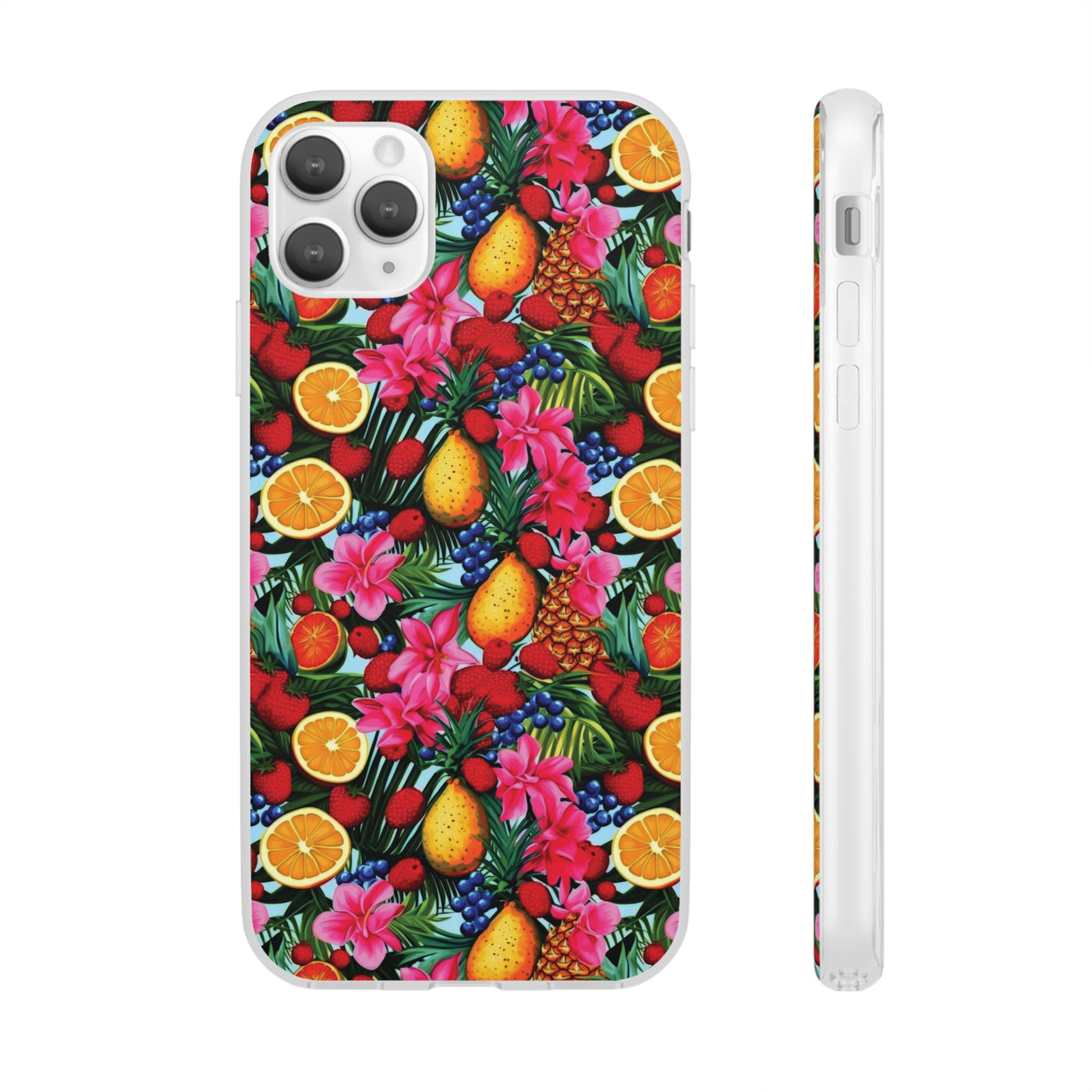 Cute Flexi Phone Cases, For Iphones and Samsung Galaxy Phones, Summer Mixed Fruit, Galaxy S23 Phone Case, Samsung S22 Case, Samsung S21, Iphone 15, Iphone 14, Iphone 13