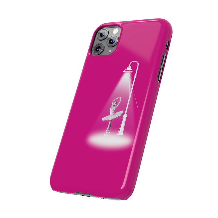 Slim Pink Ballet Dancer Spotlight Gift for Her Cute Phone Cases for Iphone 16 Pro Max | iPhone 15 Case | iPhone 15 Pro Max Case, Iphone 14, 13, 12, 11, 10, 8, 7 - Studio40ParkLane