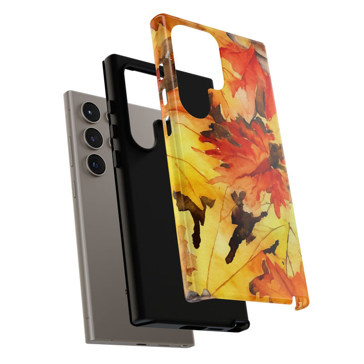 Impact Resistant, Fall Leaves, Cute Phone Cases for Samsung S24, S23, S22, S21, IPhone 15 pro Iphone 14 pro Iphone 13 IPhone 12 Iphone 11 - Studio40ParkLane