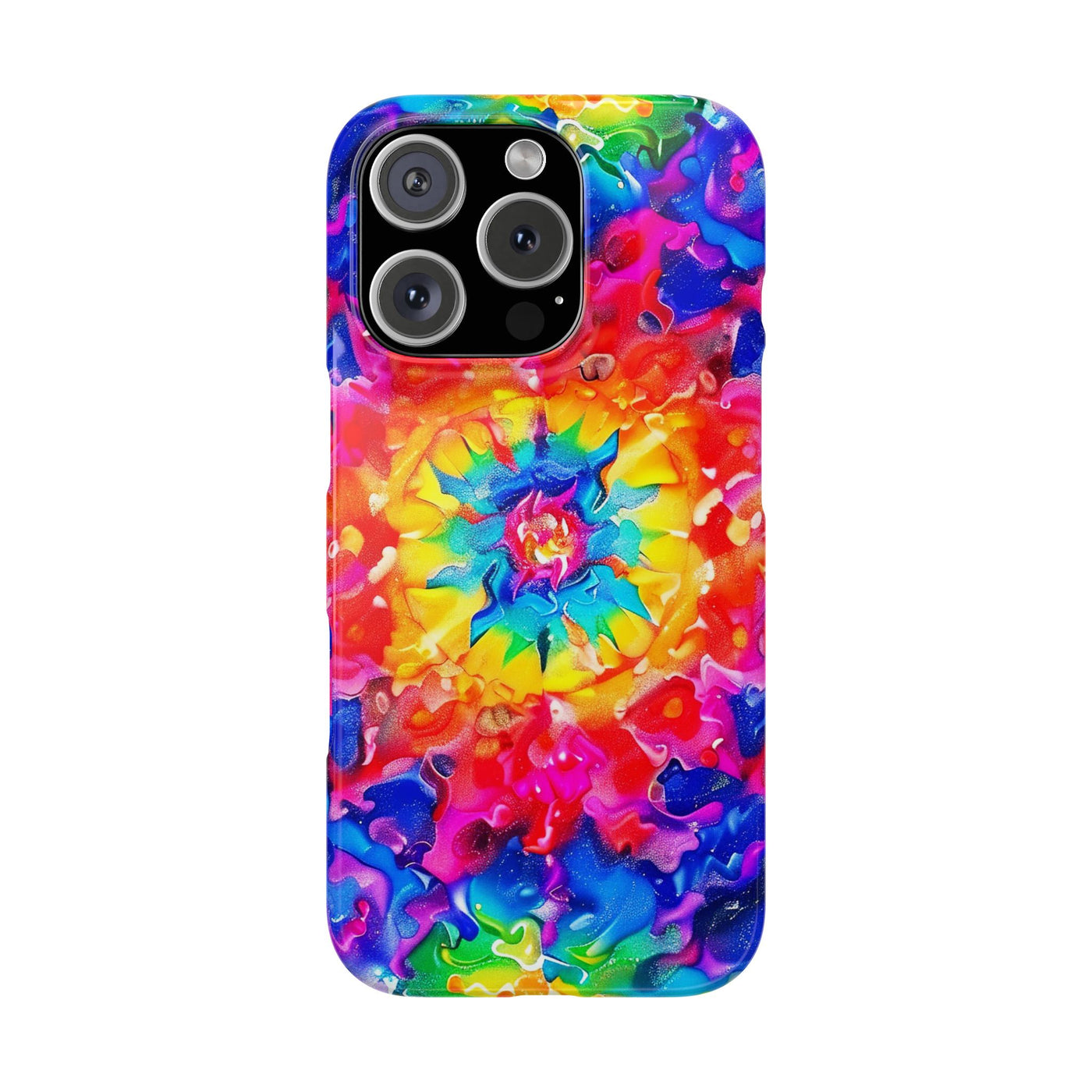 Slim Tie Dye Faux Glitter Gift for Her Cute Phone Cases for Iphone 16 Pro Max | iPhone 15 Case | iPhone 15 Pro Max Case, Iphone 14, Iphone 14 Pro Max, Iphone 13 12 11 8 7