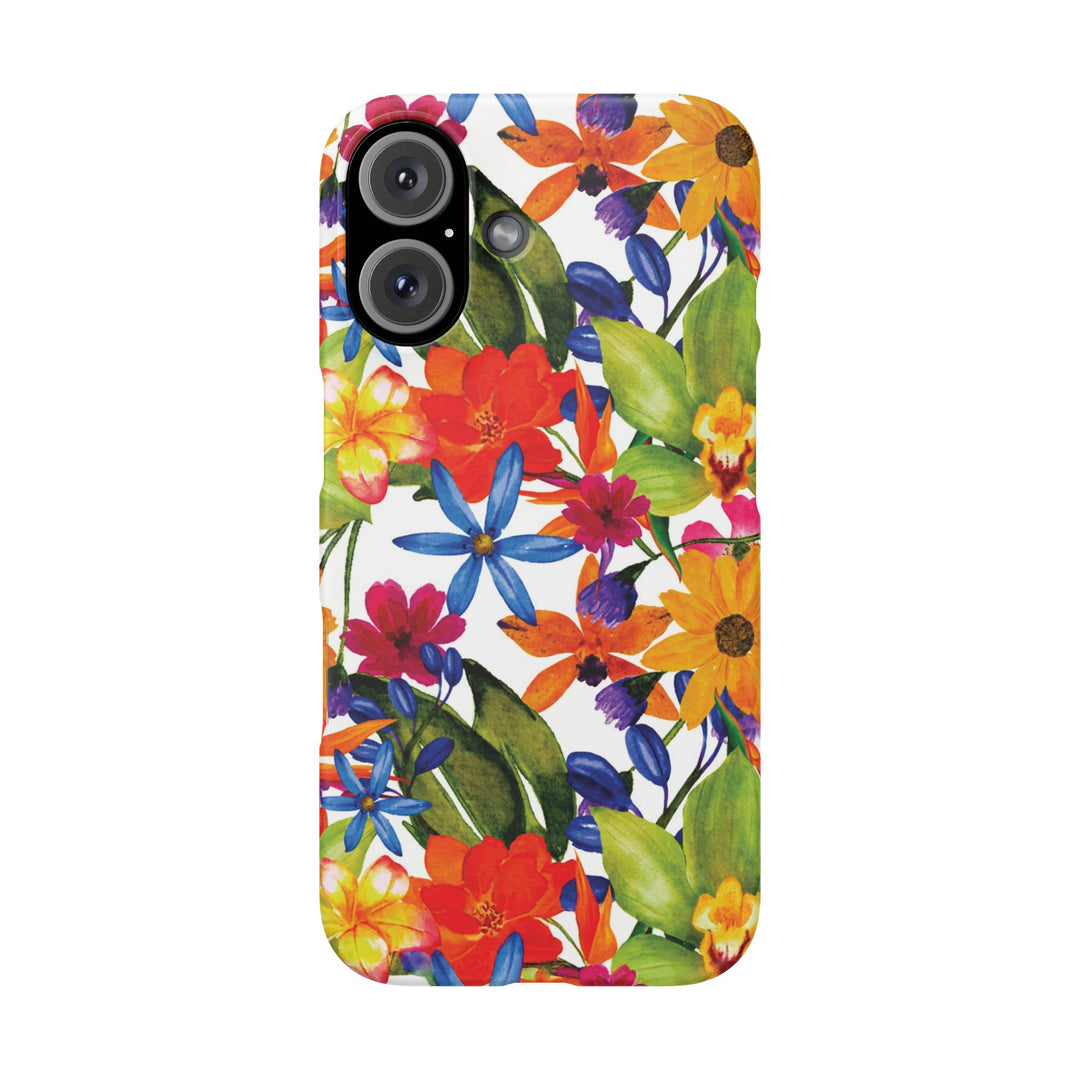 Sleek Snap Colorful Flowers Cute Phone Case for iPhone 16 15 14 13 12 11 X Xs Max Xr Pro Plus Samsung Galaxy S24 S23 S22 S21 S20 Note Ultra