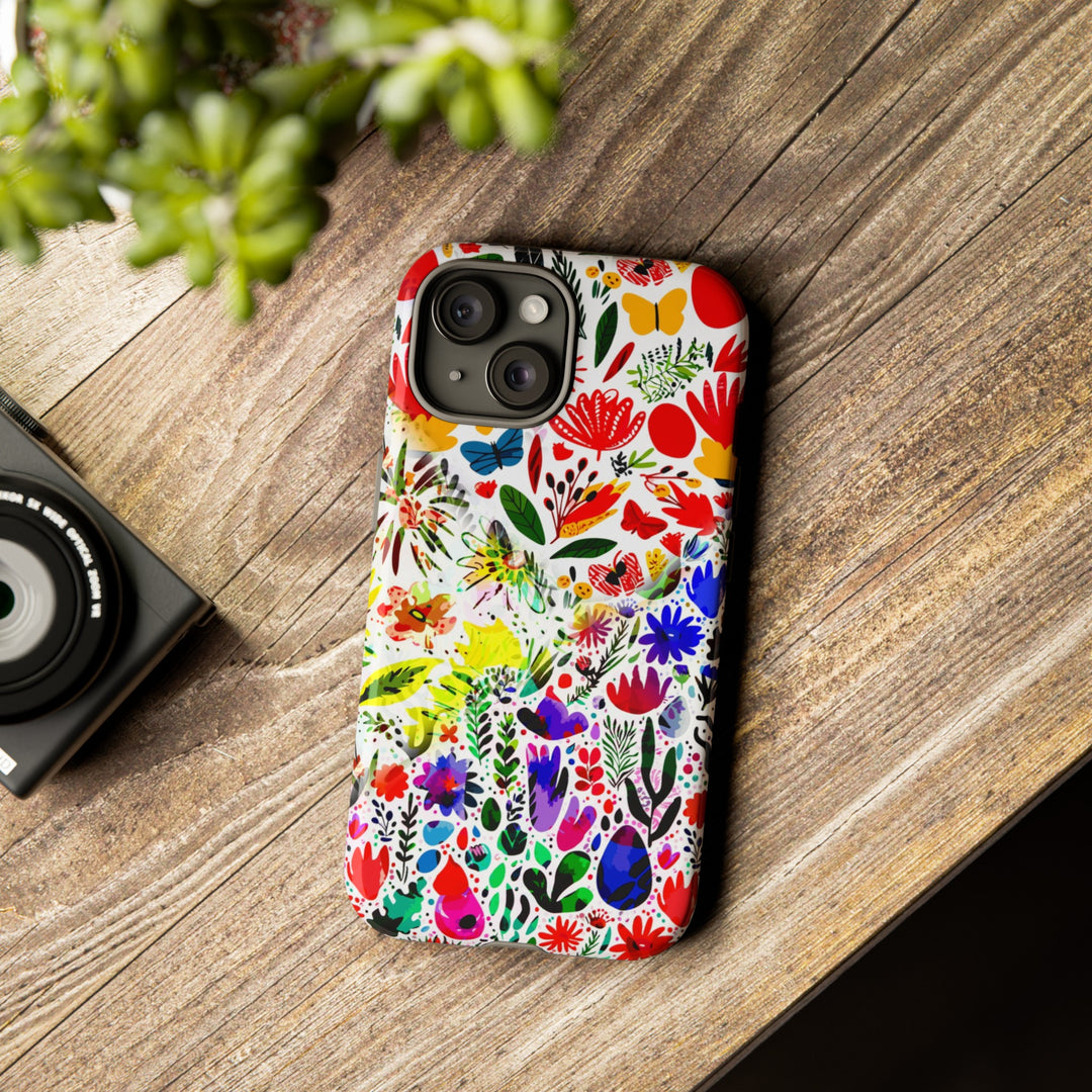 Impact Resistant, Colored Flowers, Cute Phone Cases for Samsung S24, S23, S22, S21, IPhone 15 pro Iphone 14 pro Iphone 13 IPhone 12 Iphone 11 - Studio40ParkLane