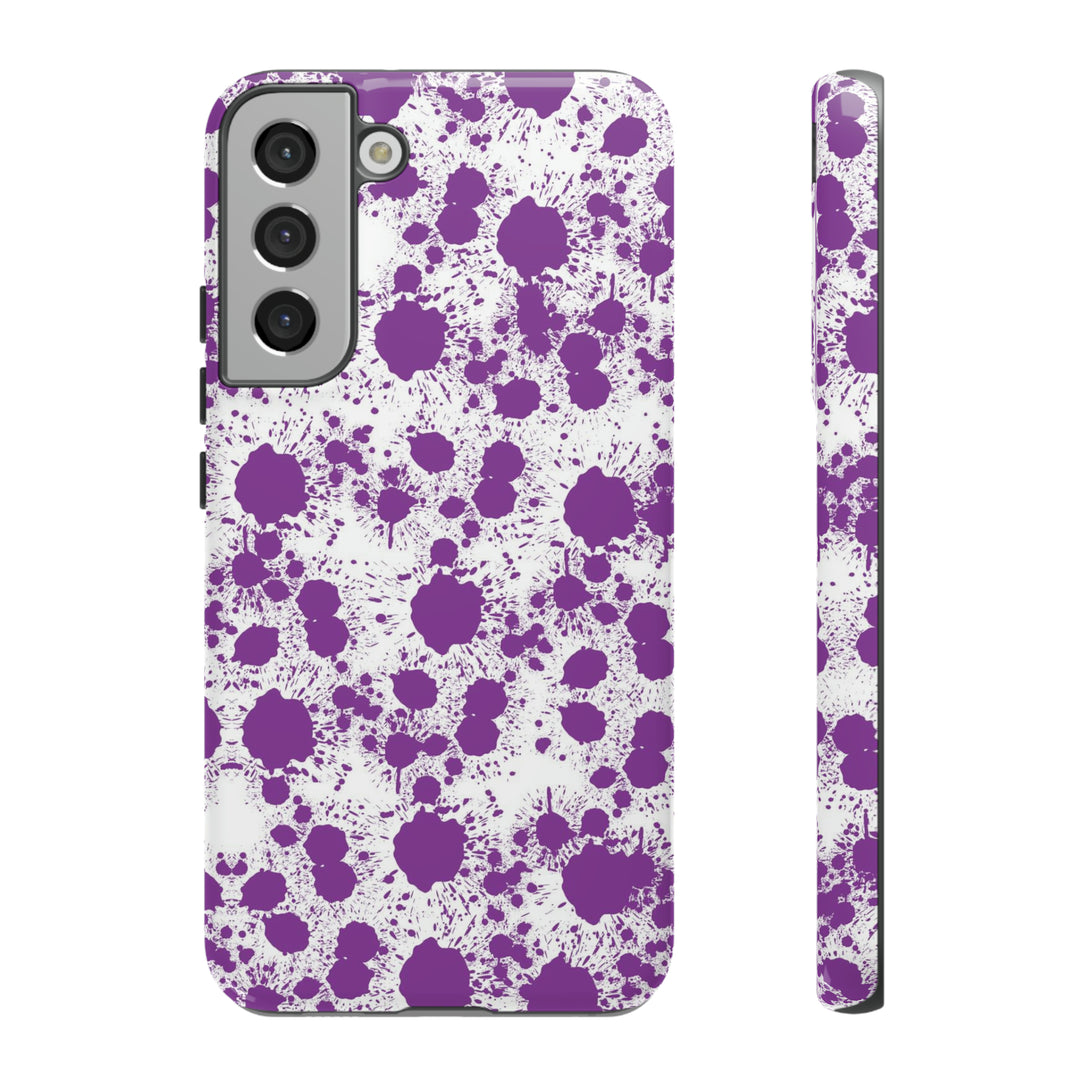 Cool Phone Case | Aesthetic Phone Case | Paint Splash Purple | For Samsung Galaxy S23, S22, S21, S20 | Luxury Double Layer | Cute - Studio40ParkLane
