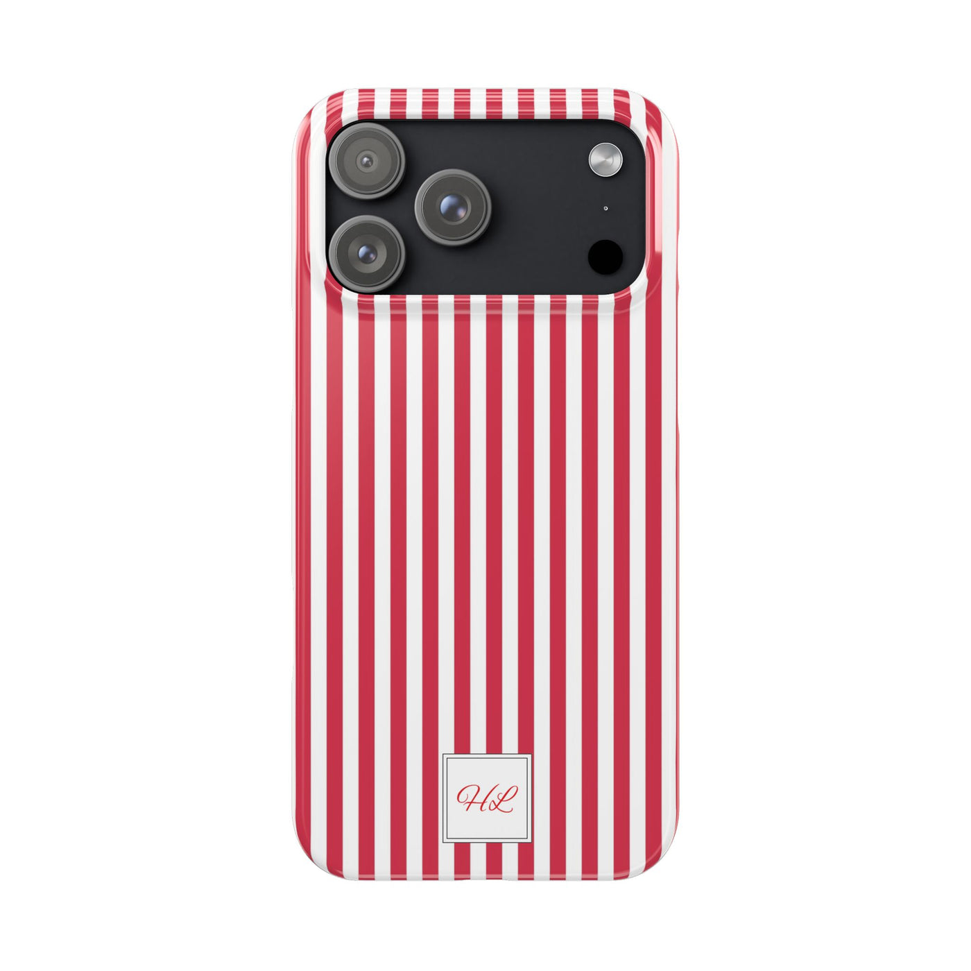 Slim Custom Personalized Winterberry Red Striped Phone Case for Iphone 17 - | iPhone 16 Pro Max Case | iPhone 15 Case Iphone 14 13 12 11 10 9 8 - Studio40ParkLane