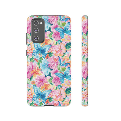 Premium Tough Butterflies Flowers Cute Phone Cases for Samsung S24, S23, S22, S21, S20, Plus and Ultra, Iphone 16 Pro Max,15, 14, 13, 12, 11, 10
