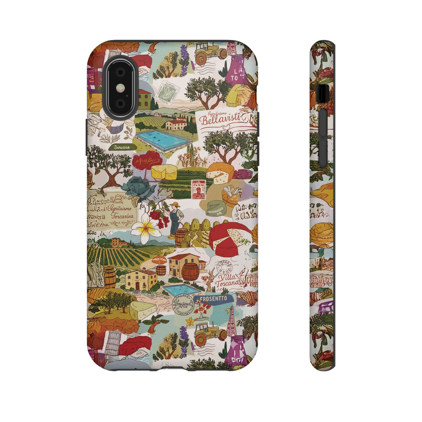 Italy Tuscany Coquette Collage Tough Premium Phone Case - For iPhone 17 Pro Max iPhone 16 Pro iPhone 15 Iphone 14 Plus 13 Pro 12 11 10 XR - Studio40ParkLane