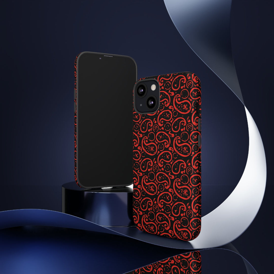 Cute IPhone Case | iPhone 15 Case | iPhone 15 Pro Max Case, Iphone 14 Case, Iphone 14 Pro Max Case IPhone Case for Art Lovers, Paisley Red - Studio40ParkLane