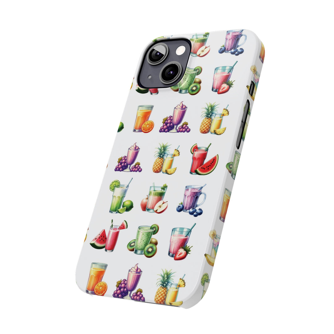 Slim Cute Phone Cases for Iphone - | iPhone 15 Case | iPhone 15 Pro Max Case, Iphone 14 Case, Iphone 14 Pro Max, Iphone 13, Tropical Summer Fruit Cocktail - Studio40ParkLane
