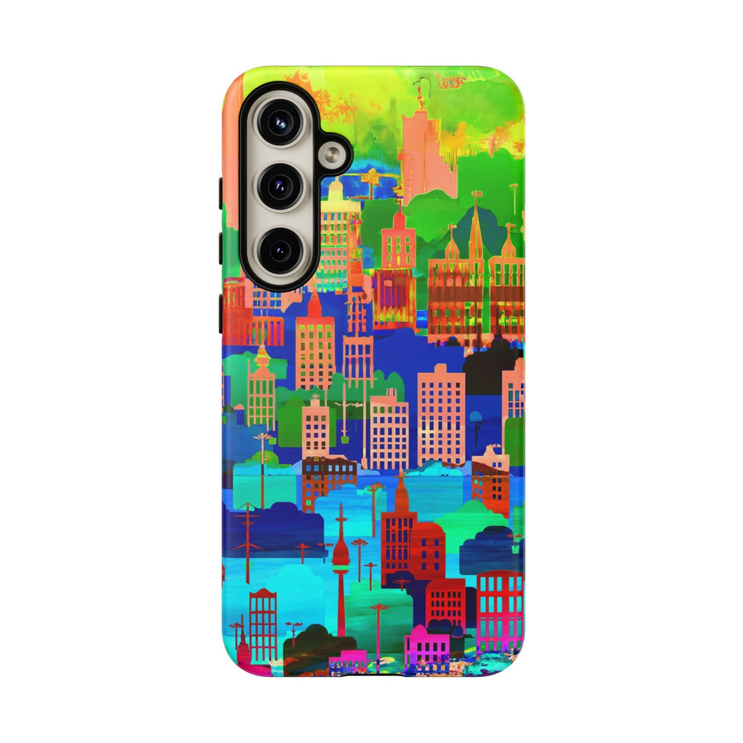 Cute Samsung Case | Cool Iphone Case | Summer City Skyline, Samsung S24, S23, S22, S21, IPhone 15 Case | Iphone 14 Case, Iphone 13 Case - Studio40ParkLane