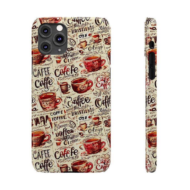 Slim Cute Phone Cases for Iphone - | iPhone 15 Case | iPhone 15 Pro Max Case, Iphone 14 Case, Iphone 14 Pro Max, Iphone 13, Paris Coffee Cup - Studio40ParkLane