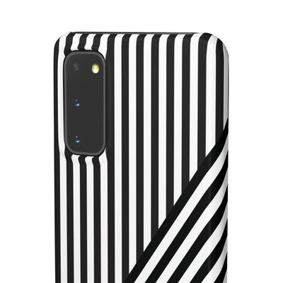 Aesthetic Black White Stripes Cute Phone Case Sleek Snap - For iPhone 17 Pro Max iPhone 16 Pro iPhone 15 Iphone 14 Plus 13 Pro 12 11 10 Gift - Studio40ParkLane