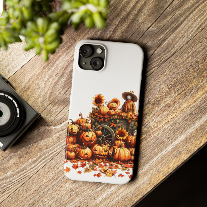 Slim Fall Leaves Scarecrow Slim Cute Phone Cases for Iphone | iPhone 15 Case | iPhone 15 Pro Max Case, Iphone 14, Iphone 14 Pro Max, Iphone 13 - Studio40ParkLane