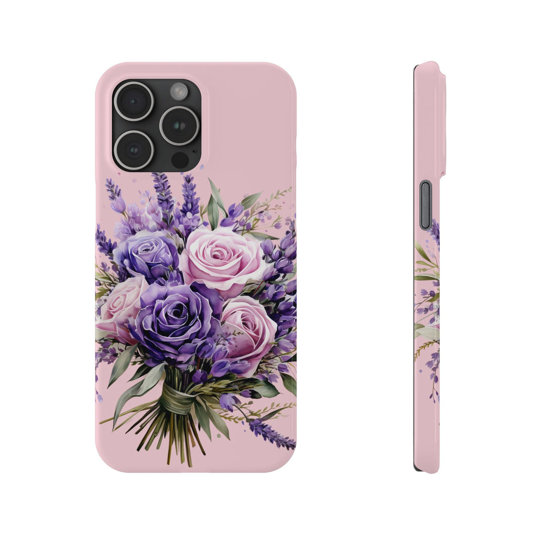 Slim Lavender Bouquet Flowers Cute Phone Cases for Iphone 16 Pro Max | iPhone 15 Case | iPhone 15 Pro Max Case, Iphone 14, Iphone 14 Pro Max, Iphone 13 12 11 8 7 - Studio40ParkLane
