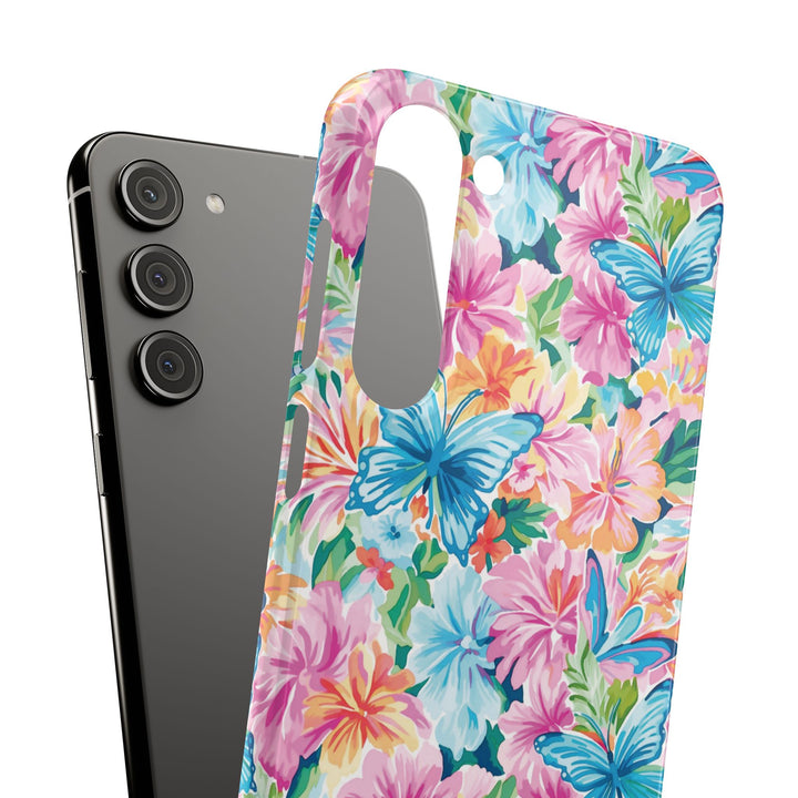 Sleek Snap Butterflies Flowers Cute Phone Case for iPhone 16 15 14 13 12 11 X Xs Max Xr Pro Plus Samsung Galaxy S24 S23 S22 S21 S20 Ultra