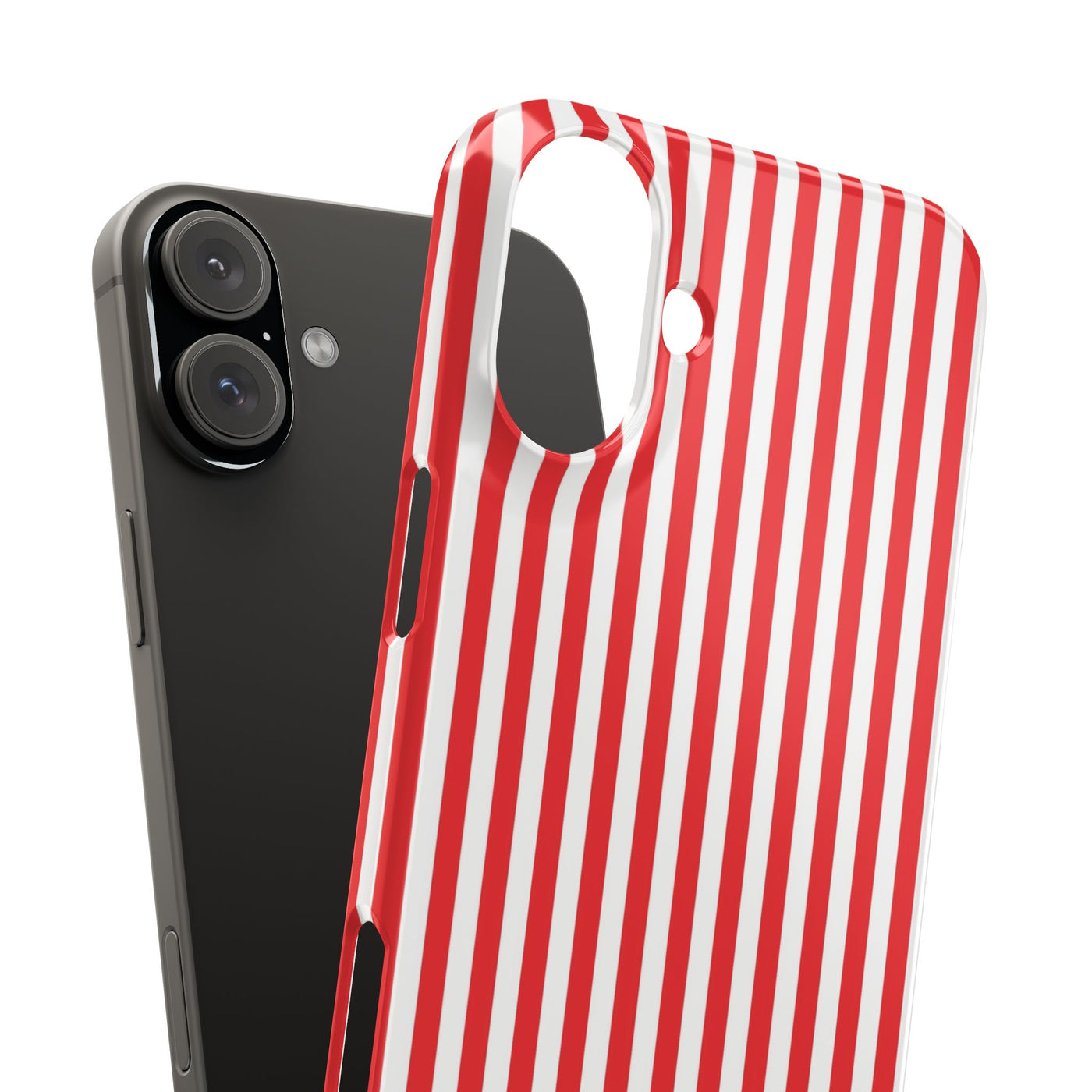 Slim Full Red Striped Cute Phone Case for Iphone 16 - | iPhone 15 Pro Max Case | iPhone 14 Case Iphone 13 12 11 10 9 8 7 XS X Gift for Her - Studio40ParkLane
