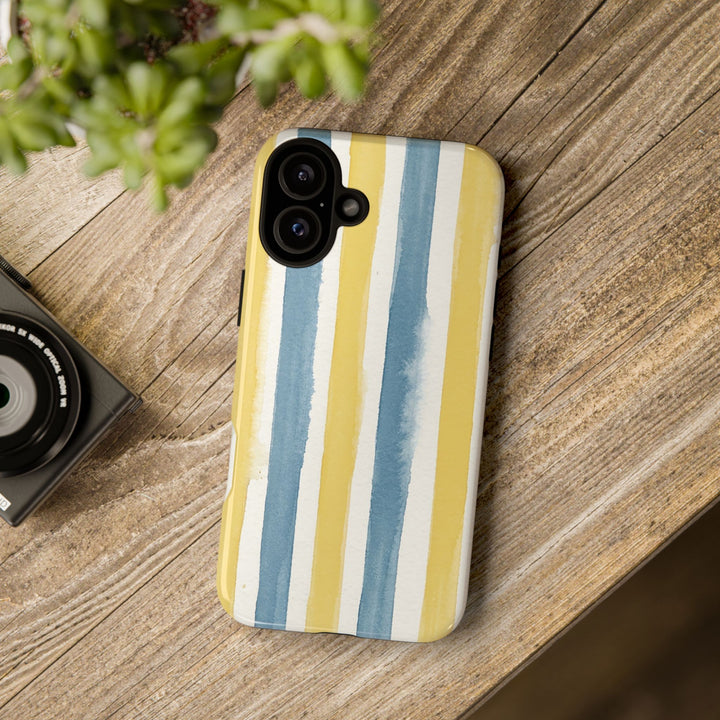 Tough Cute Yellow Stripes Phone Case, for IPhone 17 Pro Max | Iphone 17 Air, Iphone 16, IPhone 15, 14 13 12, Samsung Galaxy S26, S25, S24, S23 - Studio40ParkLane