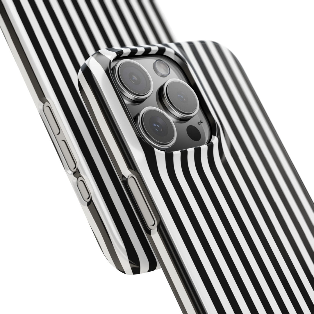 Slim Black White Striped Cute Phone Case for Iphone 16 - | iPhone 15 Pro Max Case | iPhone 14 Case Iphone 13 12 11 10 9 8 7 Gift for Her - Studio40ParkLane