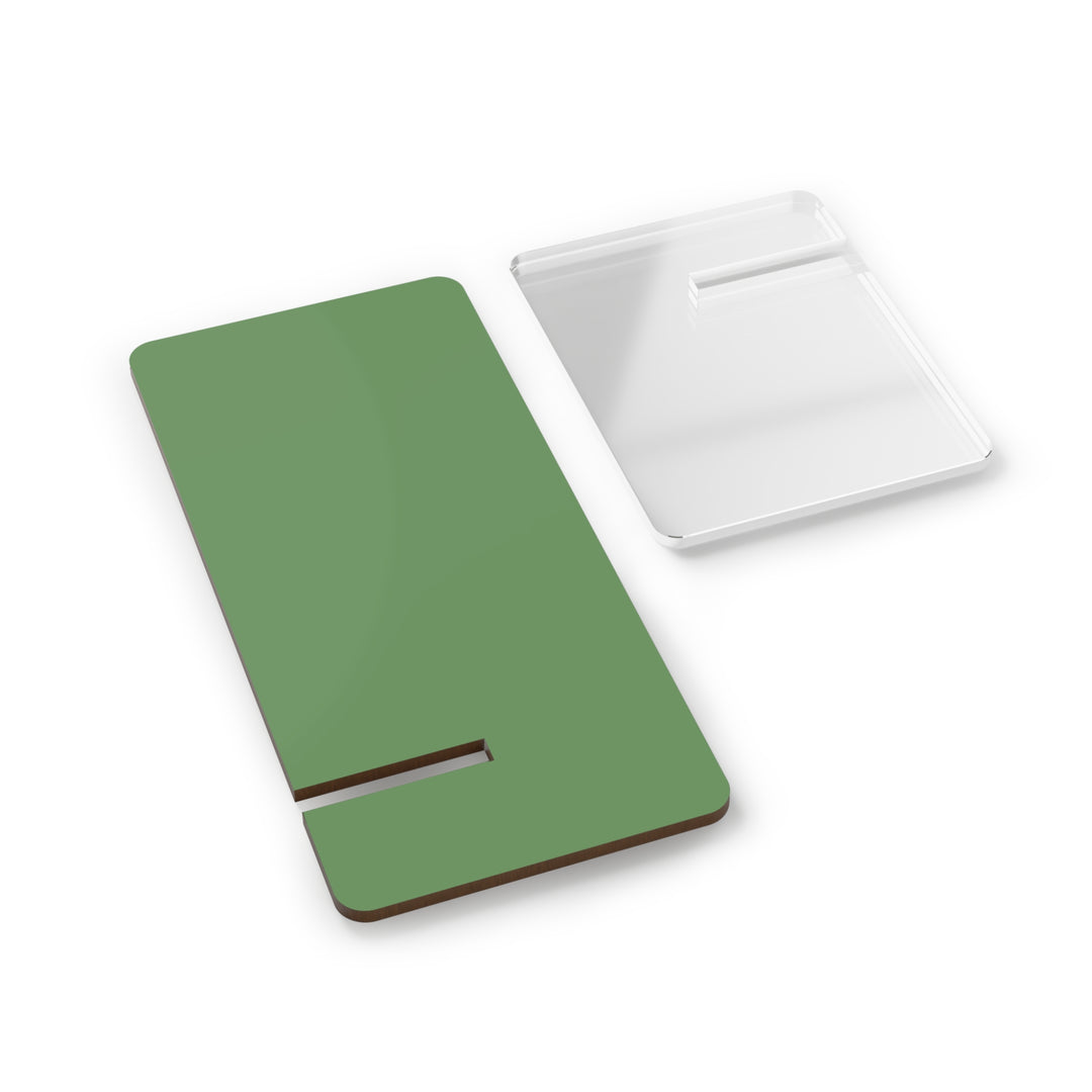 Phone Stand, Soothing Spa Green Design for Iphones 16, Iphone 15, 14, 13, 12 Samsung Galaxy S24, S23, S22, S21 and Google Pixel 8 - Studio40ParkLane