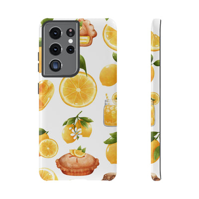 Impact Resistant, Lemon Fruit Pie, Cute Phone Cases for Samsung S24, S23, S22, S21, IPhone 15 pro Iphone 14 pro Iphone 13 IPhone 12 Iphone 11