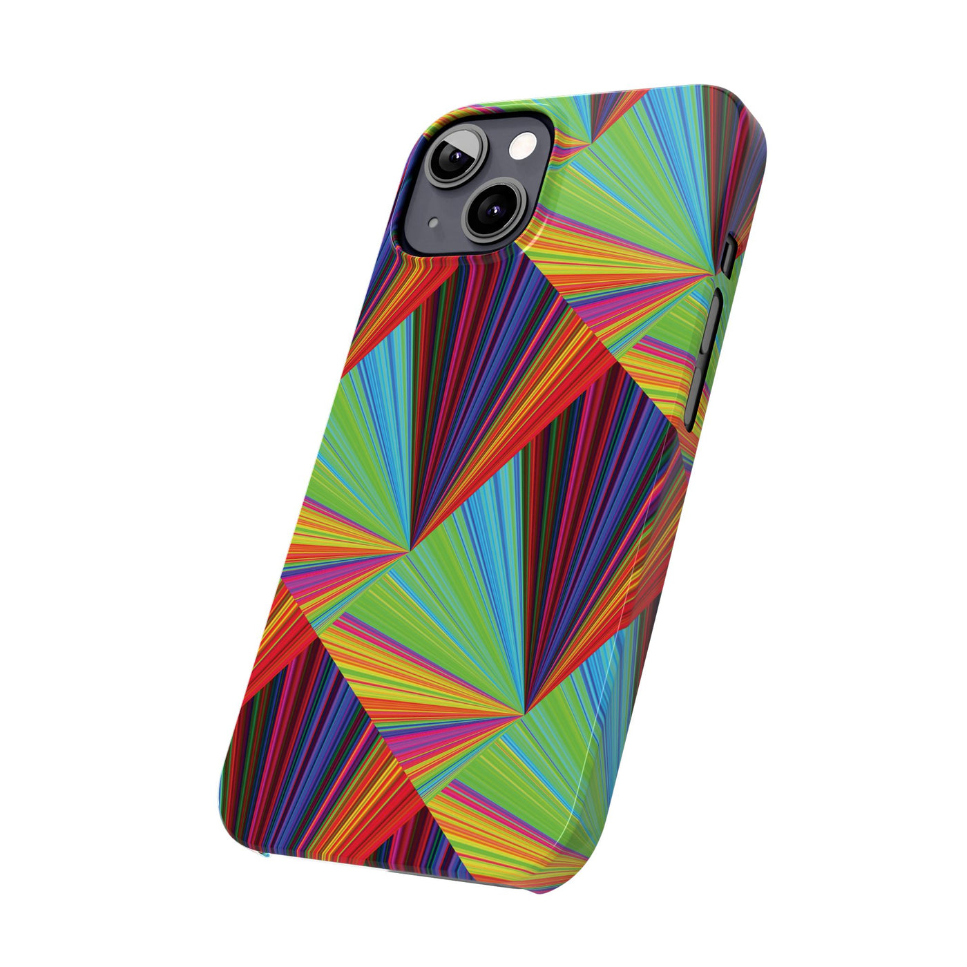 Slim Triangle Kaleidoscope Colors Gift for Her Cute Phone Cases for Iphone 16 Case | iPhone 15 Case | iPhone 15 Pro Max Case, Iphone 14, Iphone 14 Pro Max, Iphone 13, 12, 11, 10, 8,7