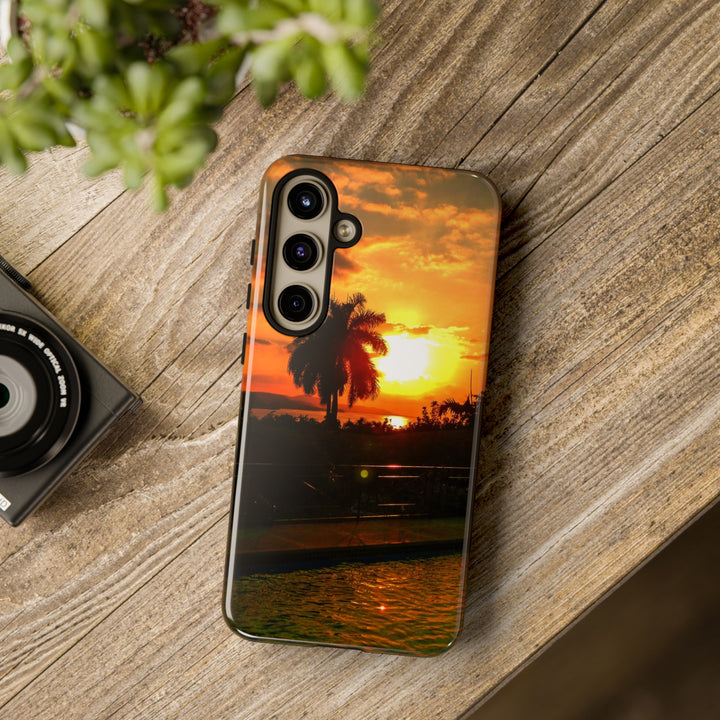 Cute Samsung Case | Cool Iphone Case | Summer Jamaica Pool Sunset, Samsung S24, S23, S22, S21, IPhone 15 Case | Iphone 14 Case, Iphone 13 Case - Studio40ParkLane