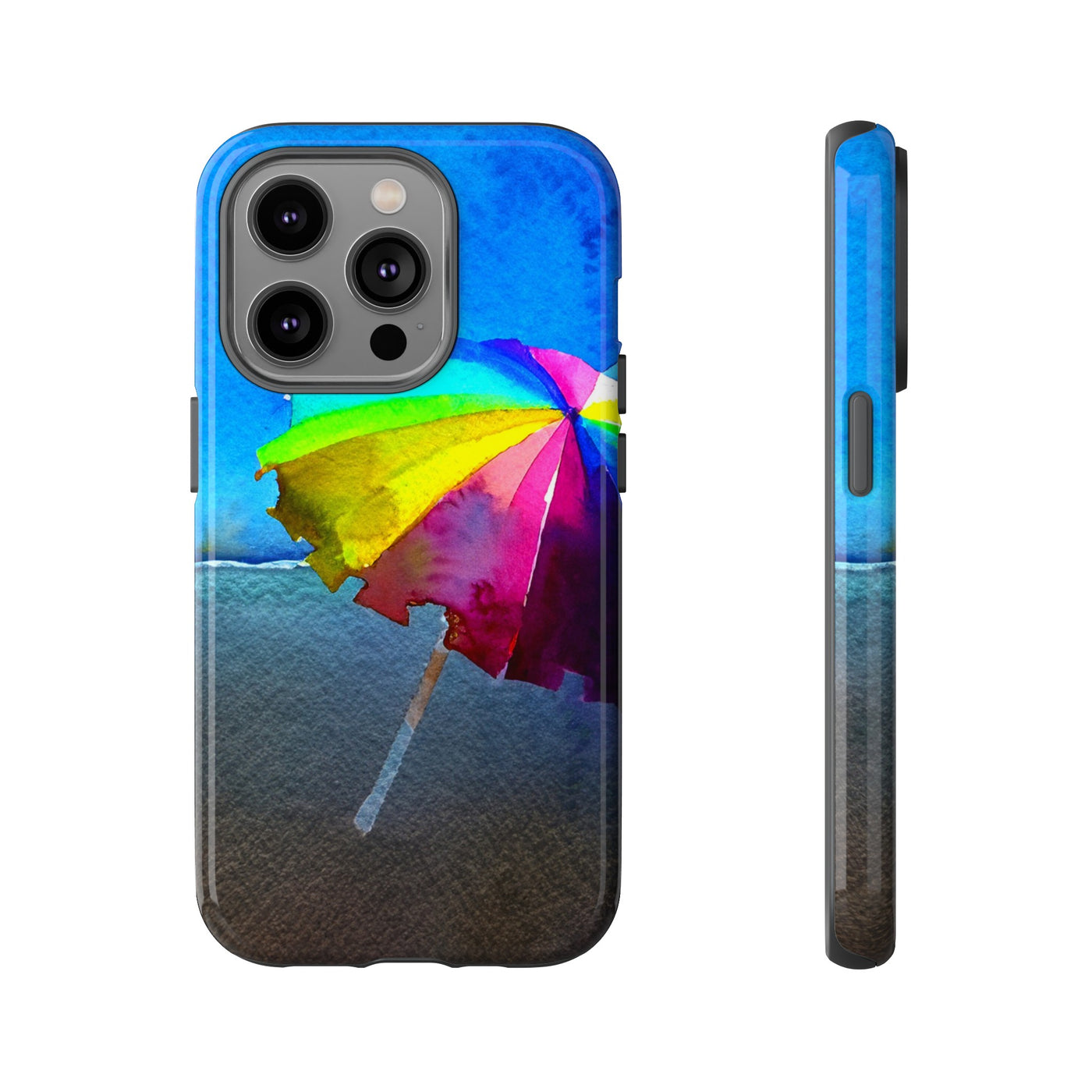 Cute Samsung Case | Cool Iphone Case | Summer Colorful Beach Parasol, Samsung S24, S23, S22, S21, IPhone 15 Case | Iphone 14 Case, Iphone 13 Case