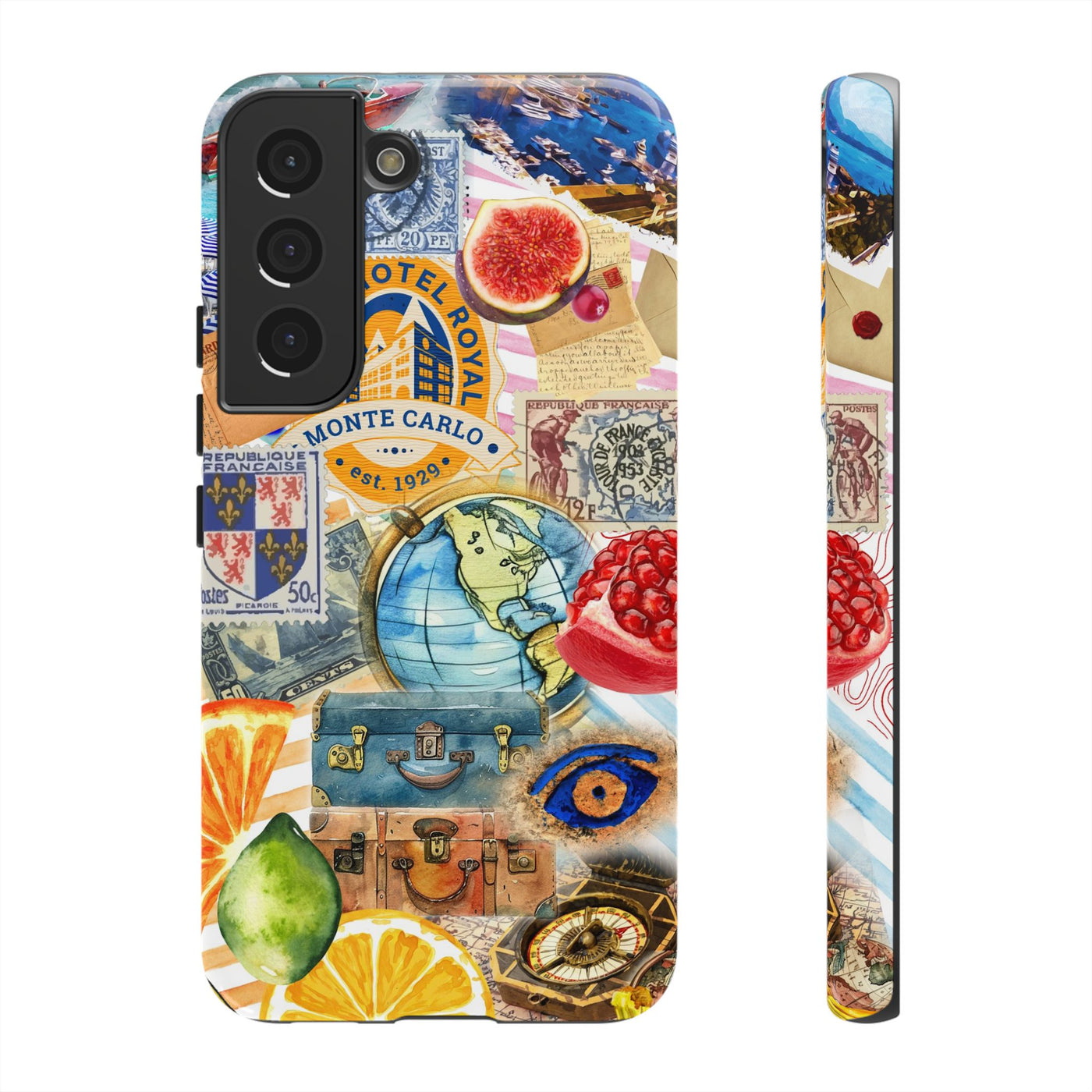 Cute European Summer Collage Phone Case, for IPhone 16 Case | Iphone 15, Iphone 14, IPhone 13 Case, 11 8 7, Samsung Galaxy S24, S23, S22, S21 Extra Protective