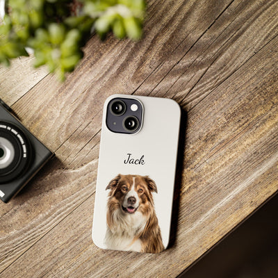 Custom Pet Phone Cases Dog Phone Cases Cat Phone Cases for Iphone 16, 15, 14, 13, 12, 11, 8, 7 Custom Name Personalized Phone Case