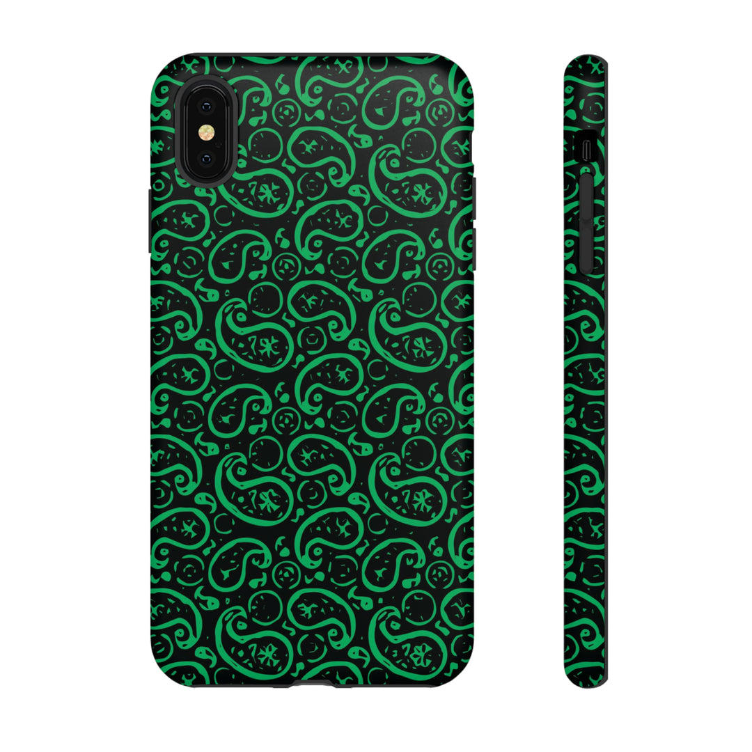 Cute IPhone Case | iPhone 15 Case | iPhone 15 Pro Max Case, Iphone 14 Case, Iphone 14 Pro Max Case IPhone Case for Art Lovers, Paisley Green - Studio40ParkLane