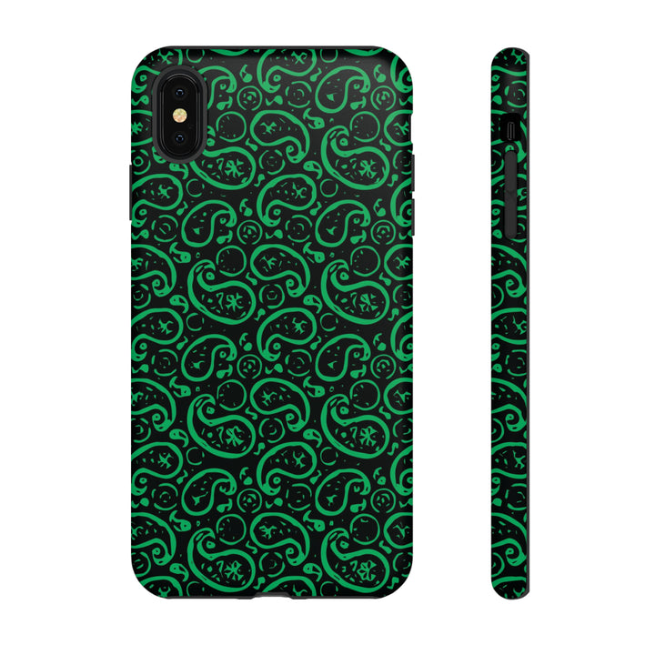 Cute IPhone Case | iPhone 15 Case | iPhone 15 Pro Max Case, Iphone 14 Case, Iphone 14 Pro Max Case IPhone Case for Art Lovers, Paisley Green - Studio40ParkLane