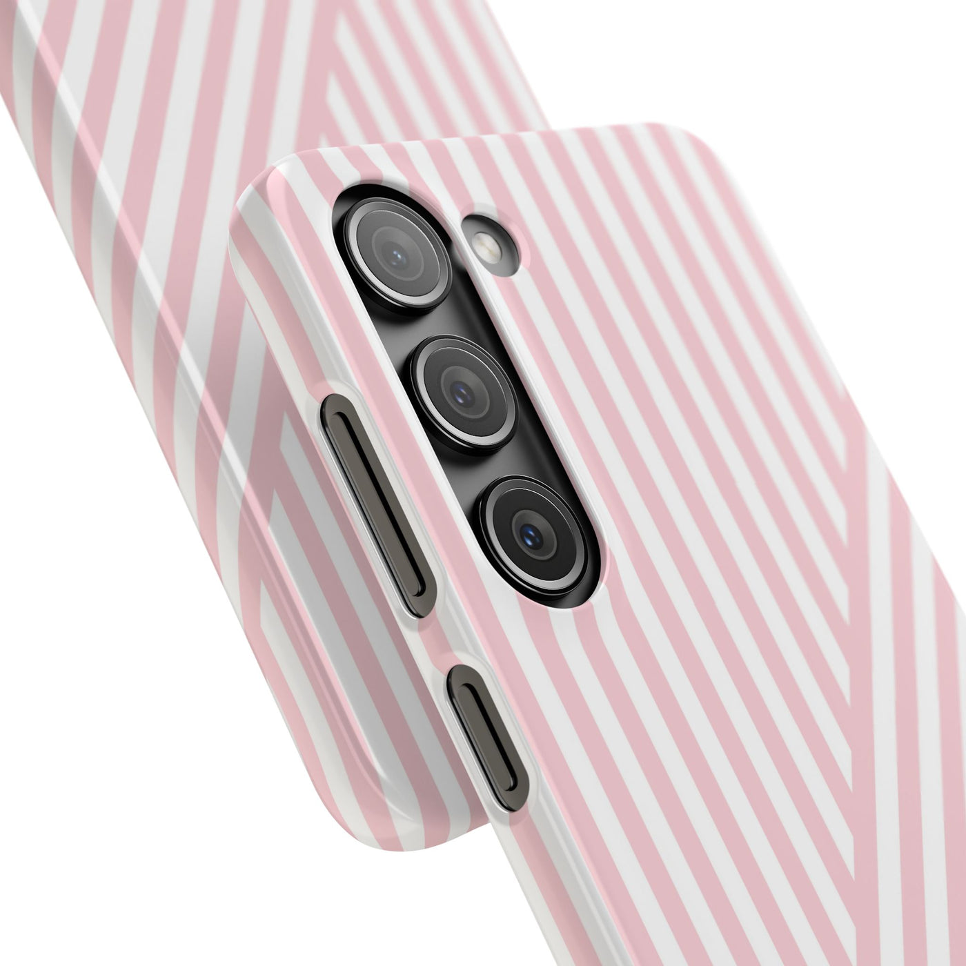Aesthetic Sweet Pink Stripes Cute Phone Case Sleek Snap - For iPhone 17 Pro Max iPhone 16 Pro iPhone 15 Iphone 14 Plus 13 Pro 12 11 10 Gift