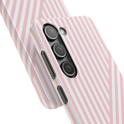 Aesthetic Sweet Pink Stripes Cute Phone Case Sleek Snap - For iPhone 17 Pro Max iPhone 16 Pro iPhone 15 Iphone 14 Plus 13 Pro 12 11 10 Gift