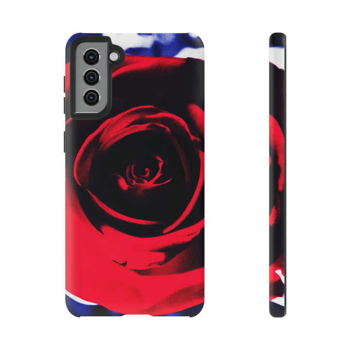 Cute Samsung Phone Case | Aesthetic Samsung Phone Case | Red Rose | Galaxy S23, S22, S21, S20 | Luxury Double Layer | Cool - Studio40ParkLane