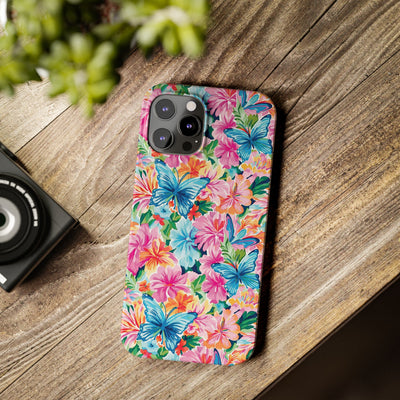 Slim Butterflies Flowers Gift for Her Cute Phone Cases for Iphone 16 Pro Max | iPhone 15 Case | iPhone 15 Pro Max Case, Iphone 14, 13, 12, 11, 10, 8, 7