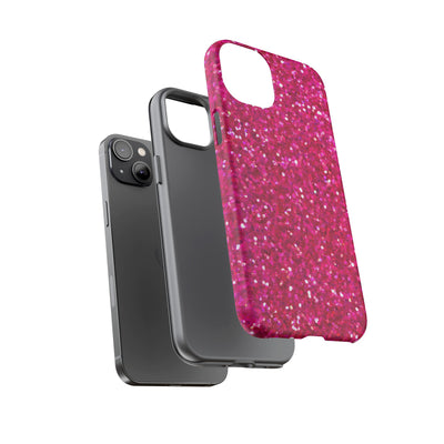 Pink Glitter Cute Phone Case, for IPhone 16 pro Max | Iphone 15, Iphone 14, IPhone 13 Case, 11 8 7, Samsung Galaxy S24, S23, S22, S21, 2 Layer Protection