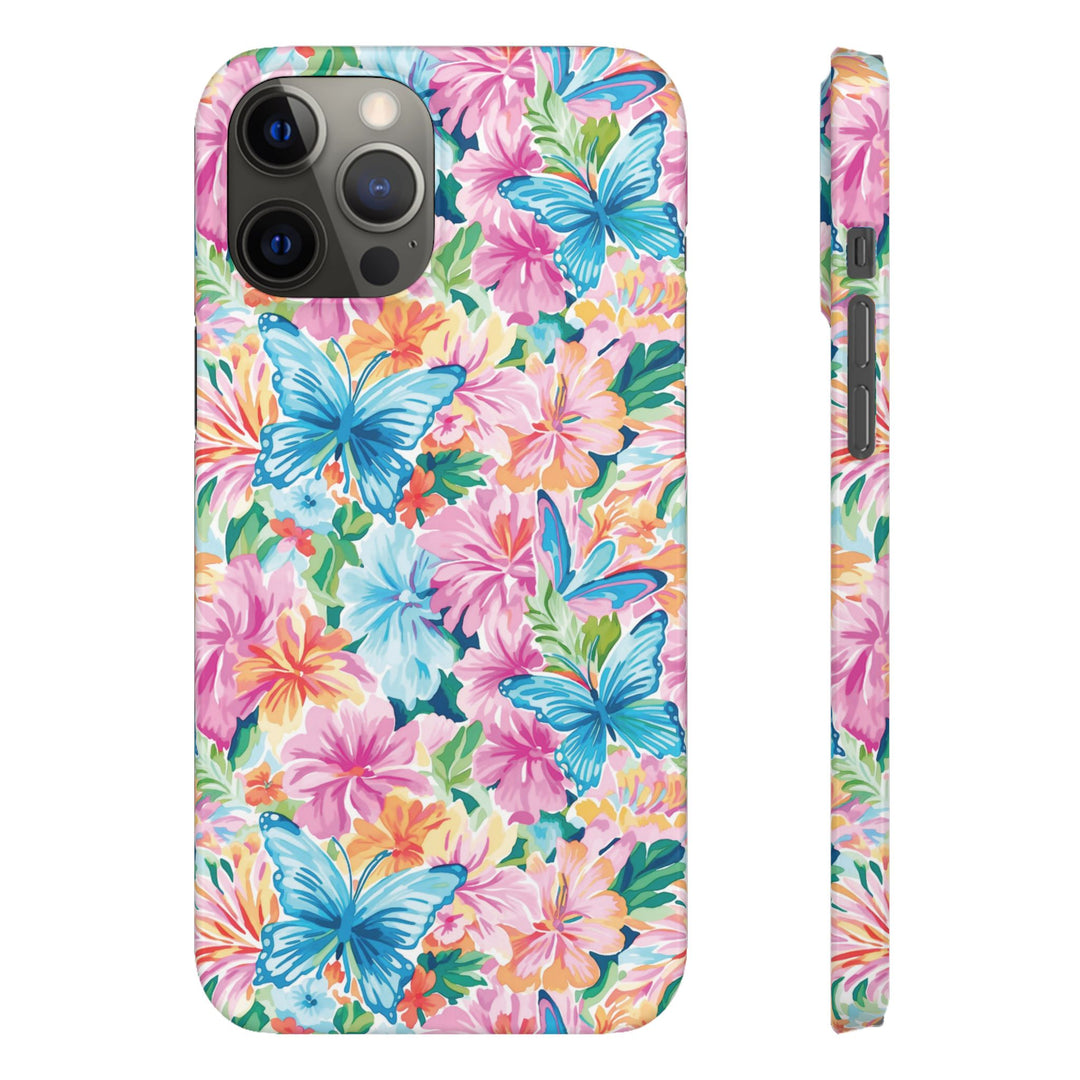Sleek Snap Butterflies Flowers Cute Phone Case for iPhone 16 15 14 13 12 11 X Xs Max Xr Pro Plus Samsung Galaxy S24 S23 S22 S21 S20 Ultra