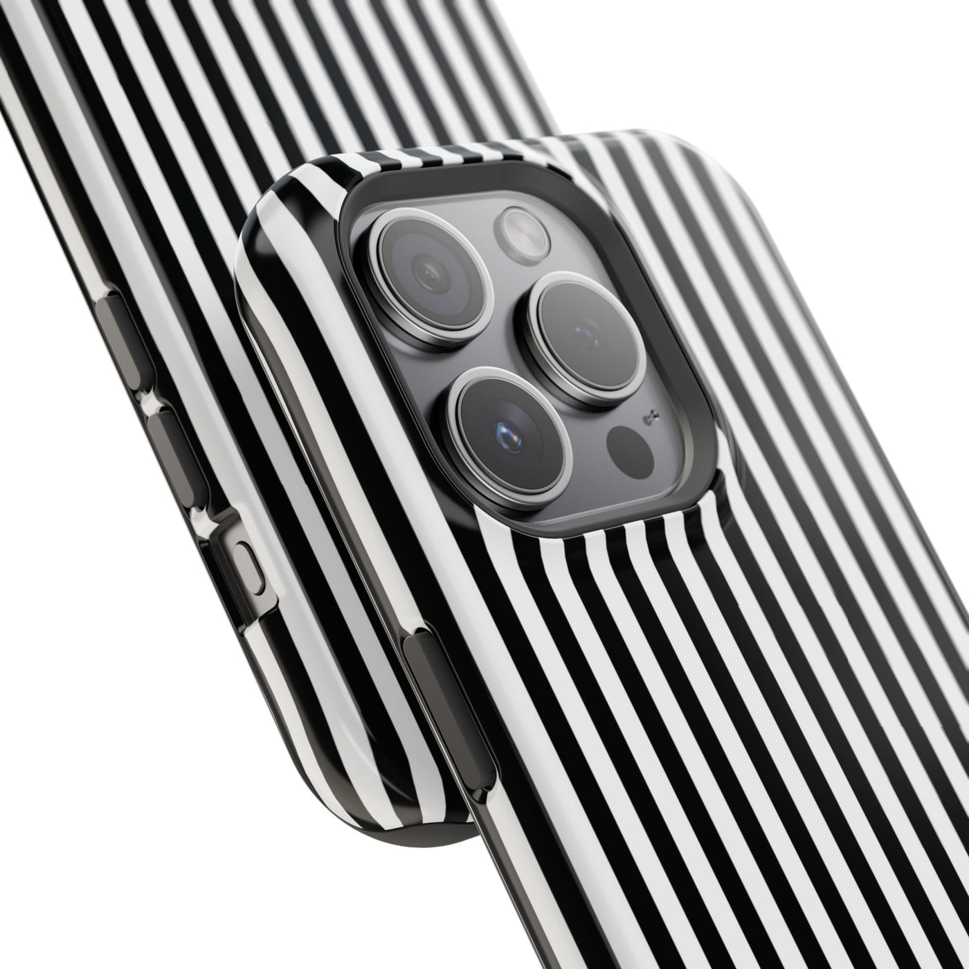 Custom Personalized Black White Striped Magsafe Phone Case for Iphone 17 - | iPhone 16 Pro Max Case | iPhone 15 Case Iphone 14 13 12 11 10 - Studio40ParkLane