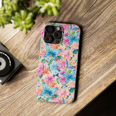 Slim Butterflies Flowers Gift for Her Cute Phone Cases for Iphone 16 Pro Max | iPhone 15 Case | iPhone 15 Pro Max Case, Iphone 14, 13, 12, 11, 10, 8, 7