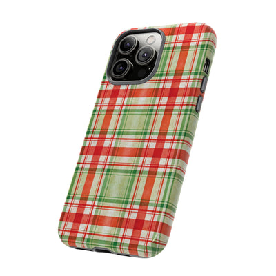 Aesthetic Tough Red Green Checkered Premium Phone Case - For iPhone 17 Pro Max iPhone 16 Pro iPhone 15 Iphone 14 Plus 13 Pro 12 11 10 XR XS - Studio40ParkLane