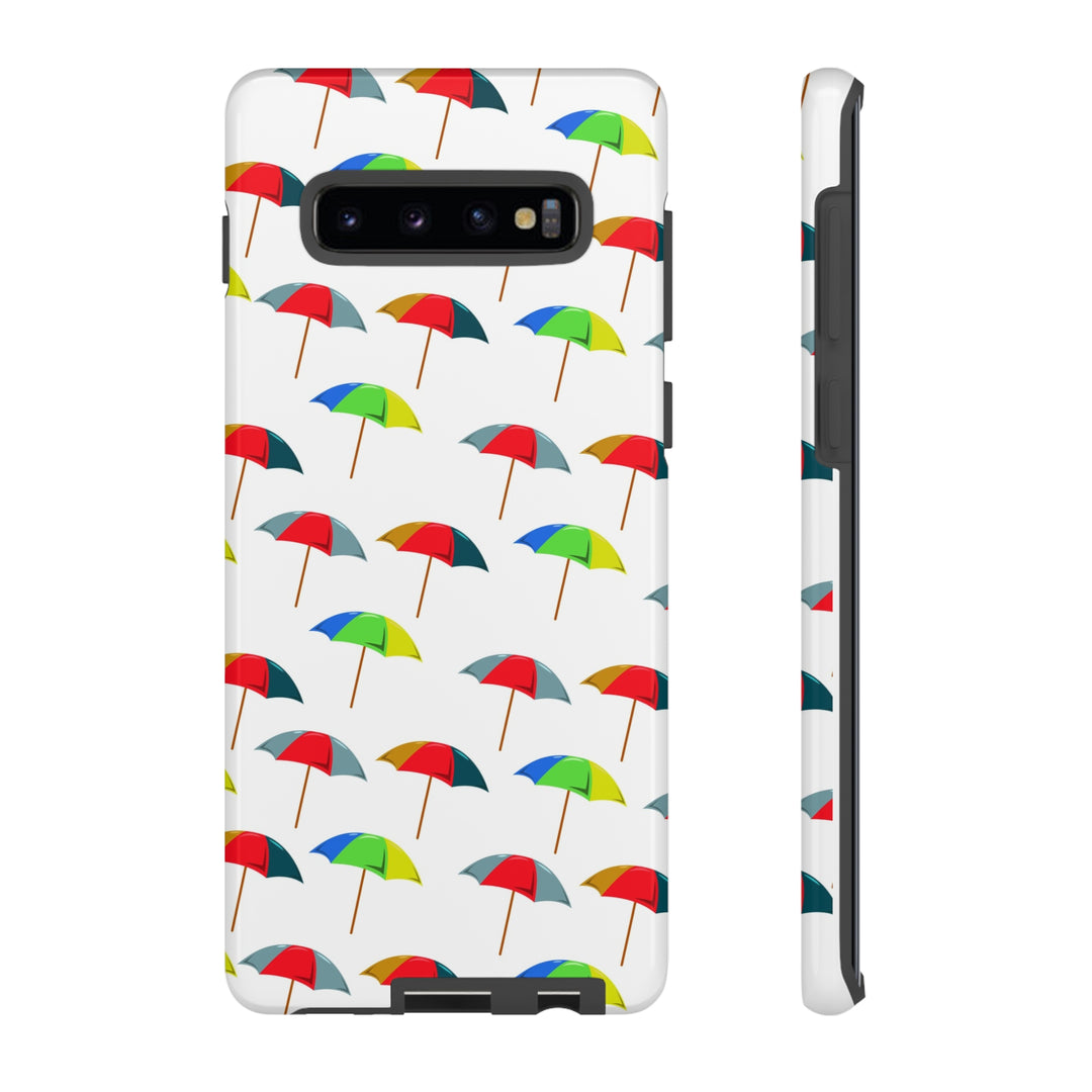 Cute Samsung Phone Case | Aesthetic Samsung Phone Case | Galaxy S23, S22, S21, S20 | Colorful Beach Parasols, Protective Phone Case - Studio40ParkLane