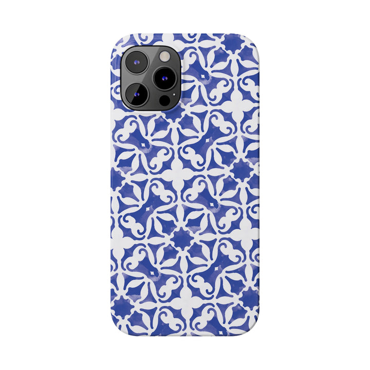 Slim Blue Mosaic Gift for Her Cute Phone Cases for Iphone 16 Case | iPhone 15 Case | iPhone 15 Pro Max Case, Iphone 14, Iphone 14 Pro Max, Iphone 13, 11,10,8,7 - Studio40ParkLane