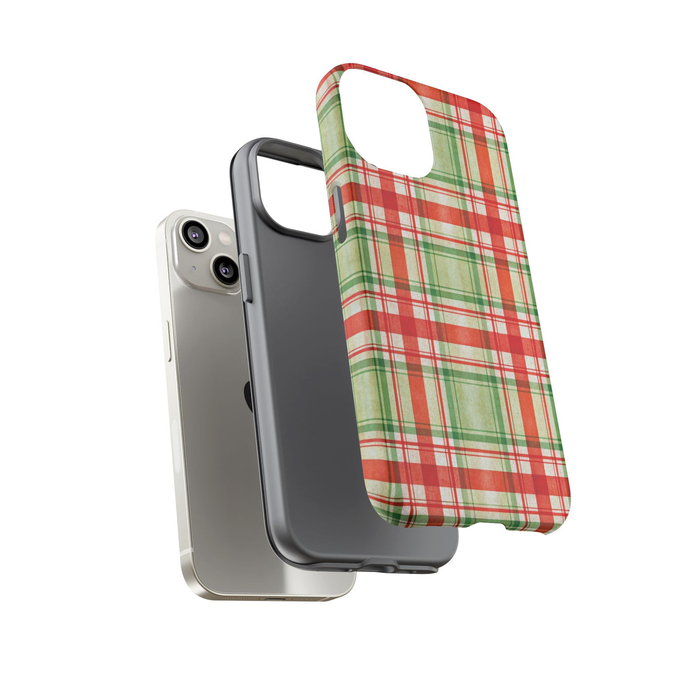 Aesthetic Tough Red Green Checkered Premium Phone Case - For iPhone 17 Pro Max iPhone 16 Pro iPhone 15 Iphone 14 Plus 13 Pro 12 11 10 XR XS - Studio40ParkLane