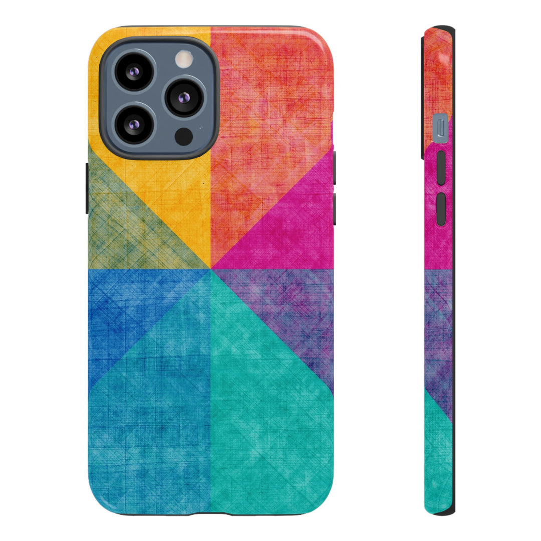 Impact Resistant, Colored Shapes, Cute Phone Cases for Samsung S24, S23, S22, S21, IPhone 15 pro Iphone 14 pro Iphone 13 IPhone 12 Iphone 11 - Studio40ParkLane