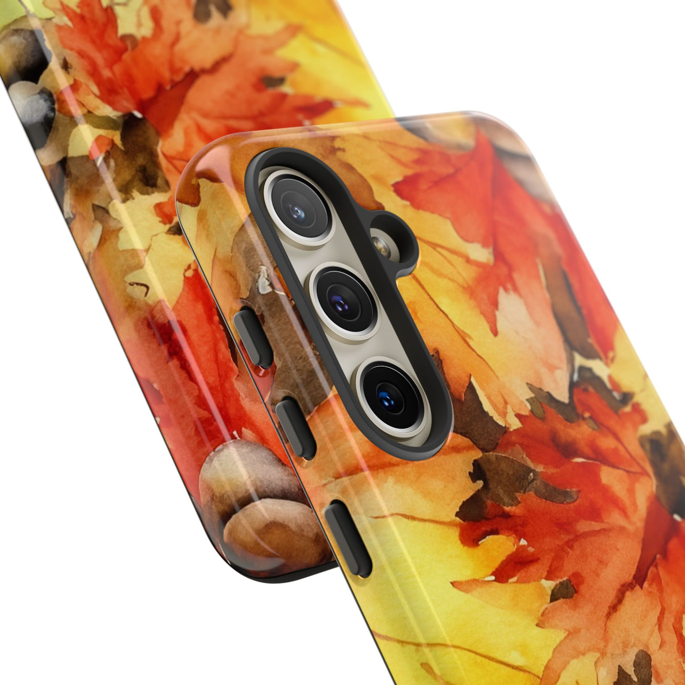 Impact Resistant, Fall Leaves, Cute Phone Cases for Samsung S24, S23, S22, S21, IPhone 15 pro Iphone 14 pro Iphone 13 IPhone 12 Iphone 11