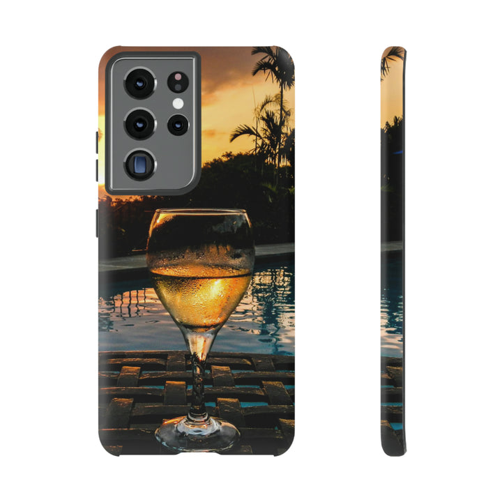 Samsung Galaxy Phone Case | Galaxy S23, S22, S21, S20 | Luxury Case Double Layered | Impact Resistant | Fashionable - Wine Glass 1 - Studio40ParkLane